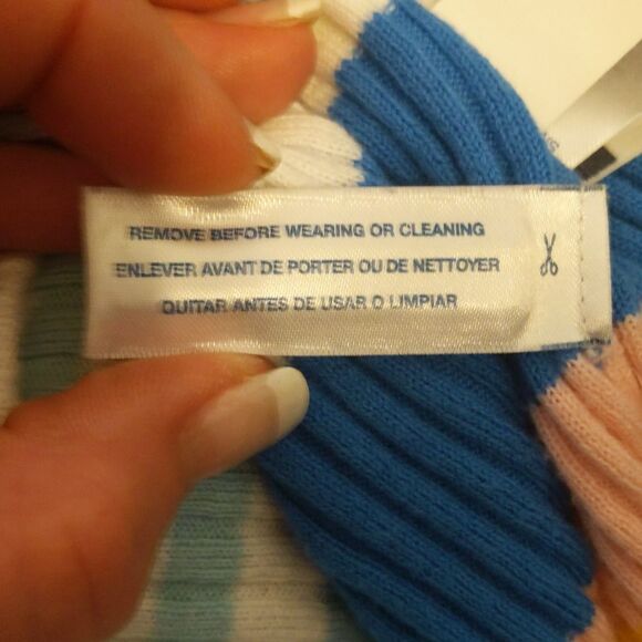 Tommy Hilfiger open front cardigan sweater, striped, cotton/viscose S - Picture 11 of 11